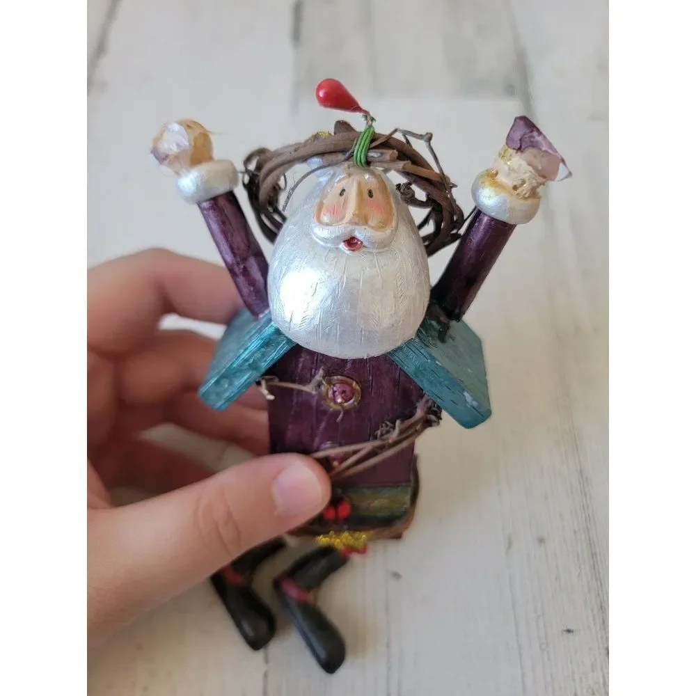 Rustic Santa Claus birdhouse ornament‎ Xmas